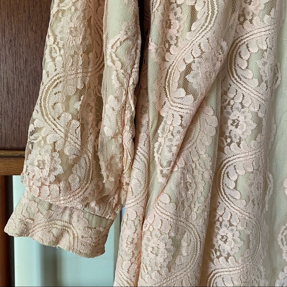 Vintage Ofelia’s pale pink lace cotton lined dress - Picture 4 of 15